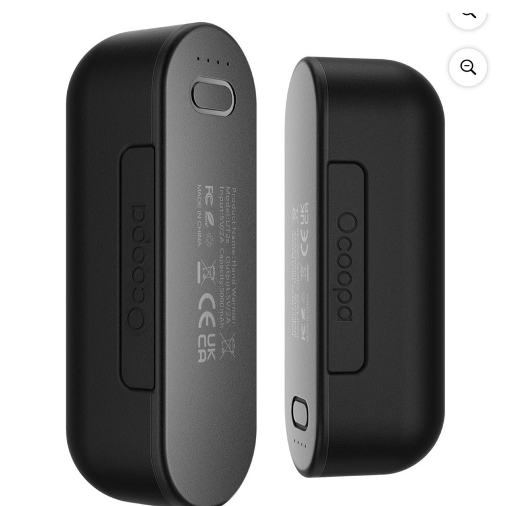Rechargeable Hand Warmer - Black and Orange